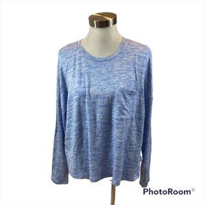 Ladies Banana Republic Luxespun Marled Light Blue Long Sleeved Top Size Large